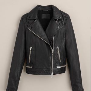 All Saints CONROY Leather Biker Jacket US 6